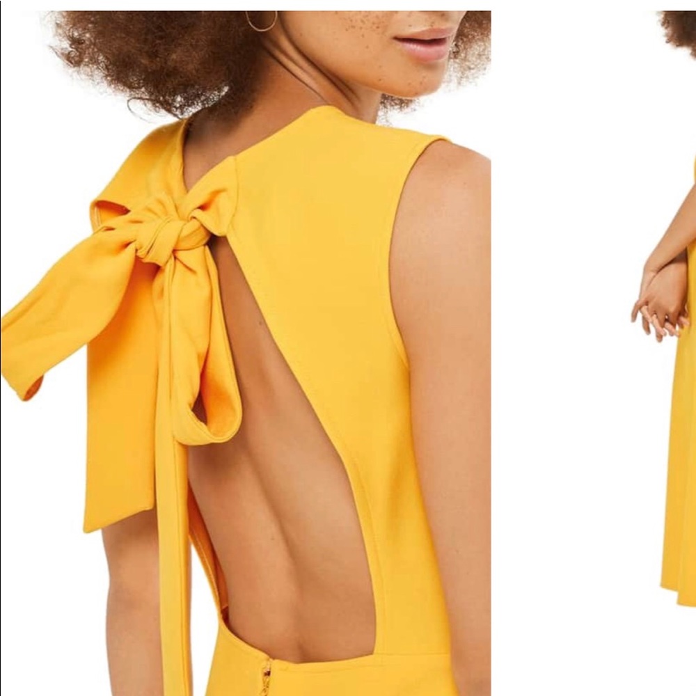 Top shop yellow midi dress